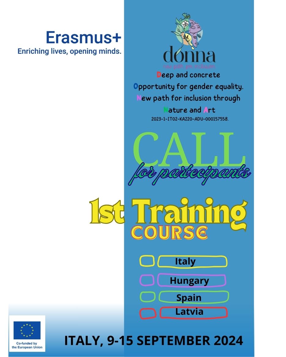 D.O.N.N.A 1st training course - Call for partecipants 